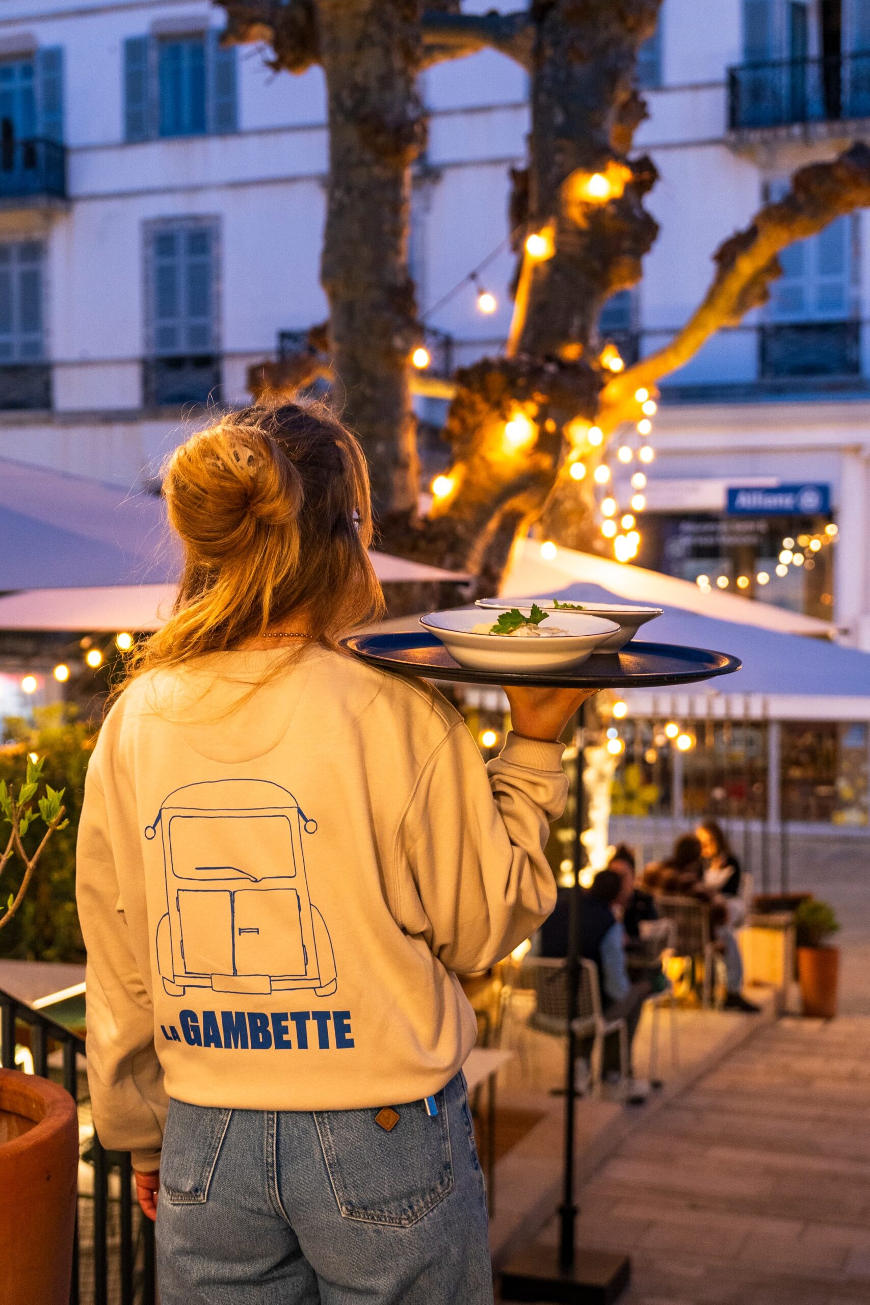 La Gambette, terrasse sous les platanes à Biarritz